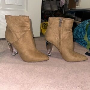 Jessica Simpson Tan Suede Booties - Size 5.5